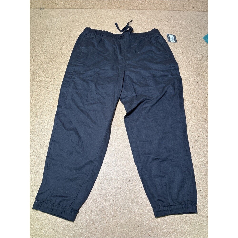 NWT Eddie Bauer Womens WR Pull on Jogger Pants Size 16 Gray Linen Blend I1